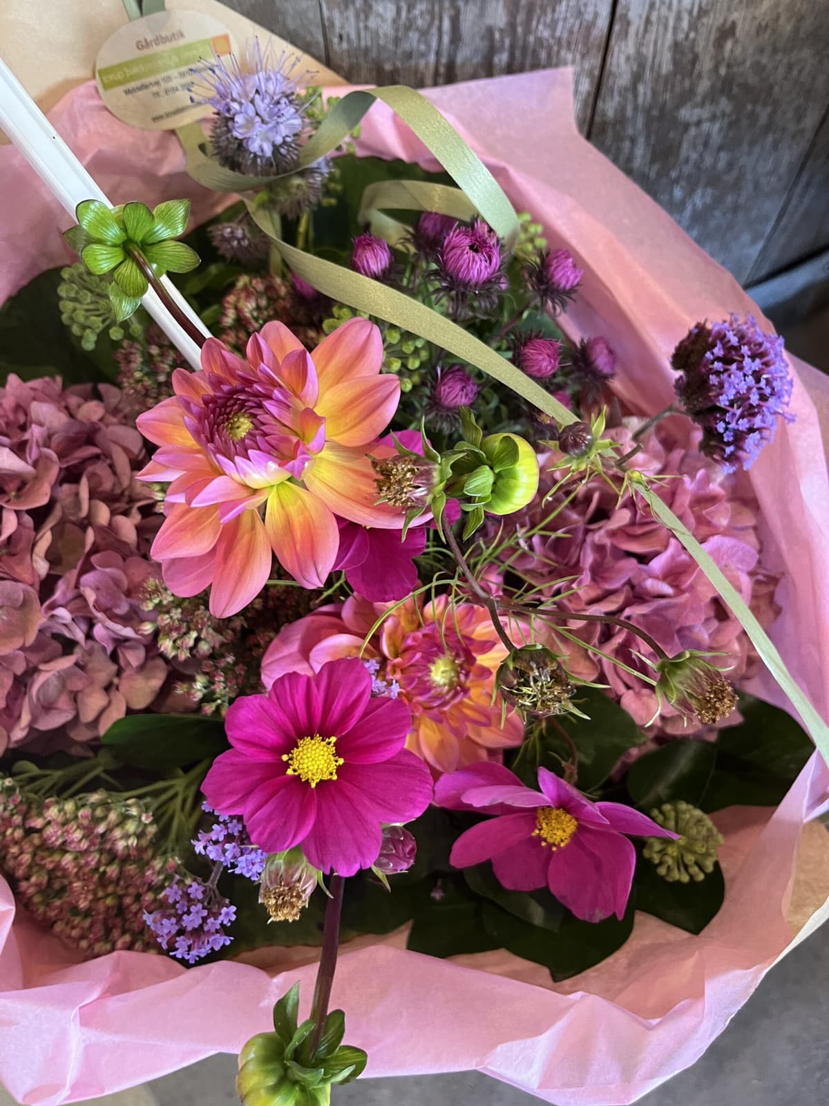 Flowers in the farm shop